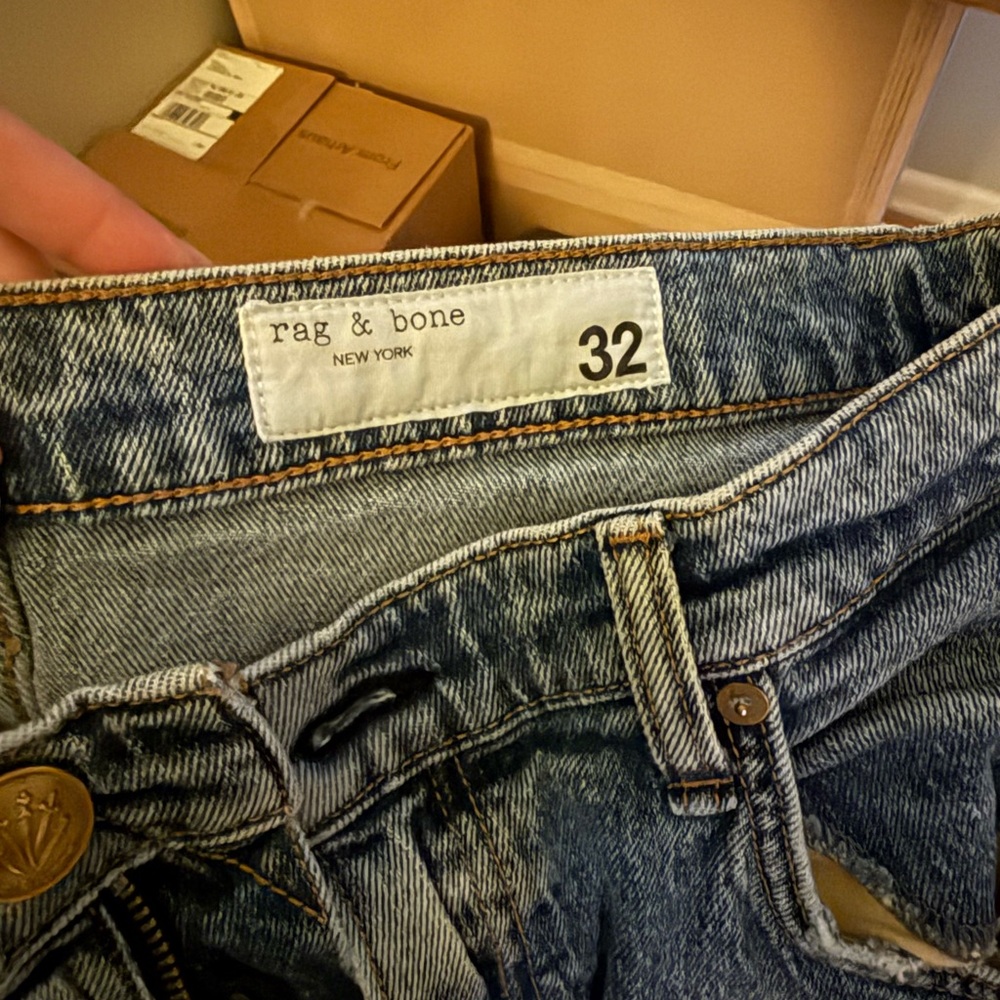 Rag & Bone Distressed Blue Jeans